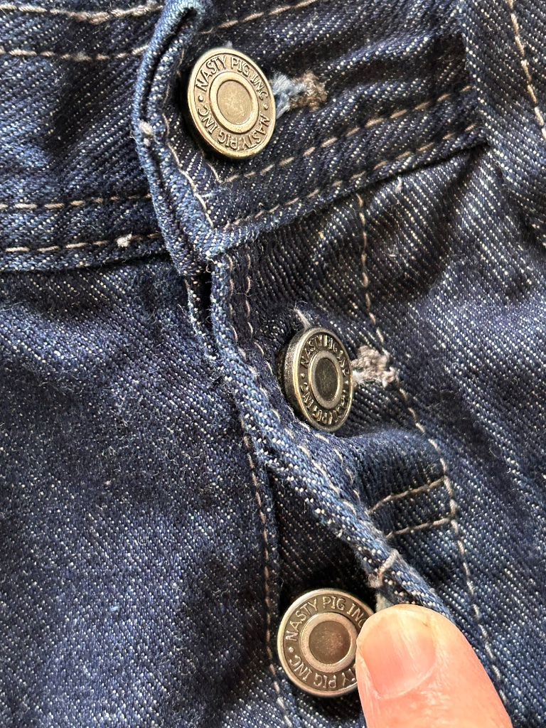 Nasty Pig One Piece Original Excellent Dark Denim Slim Twisted Leg Jeans 34 33 — image 5 of 8